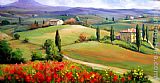 2011 Tuscany panorama painting